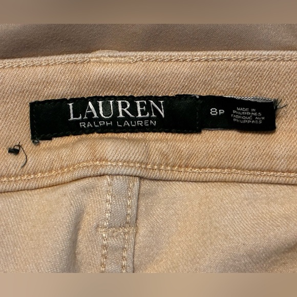 Lauren Ralph Lauren Women’s Modern Straight Tan Khaki Stretch Jeans Size 8P - Picture 4 of 13